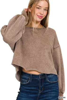 Here’s an optimized title for your e-commerce product:

“Chic Cropped Pullover Sweater for Effortless Style” 

This version includes modifiers that enhance the appeal while clearly describing the product.